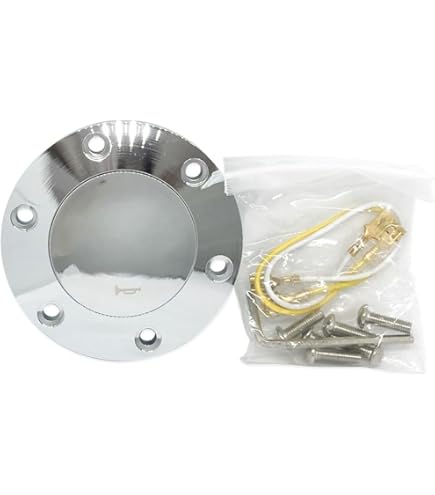 Amazon | 9穴 用 ビレット アルミポリッシュ ホーンボタン ユーロ